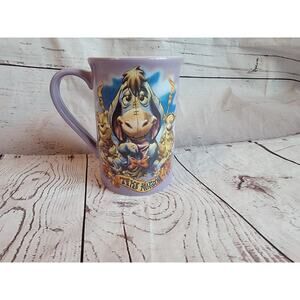 Disney Store Eeyore Tiki Kingdom Purple Tall Mug Holds 16 Ounces